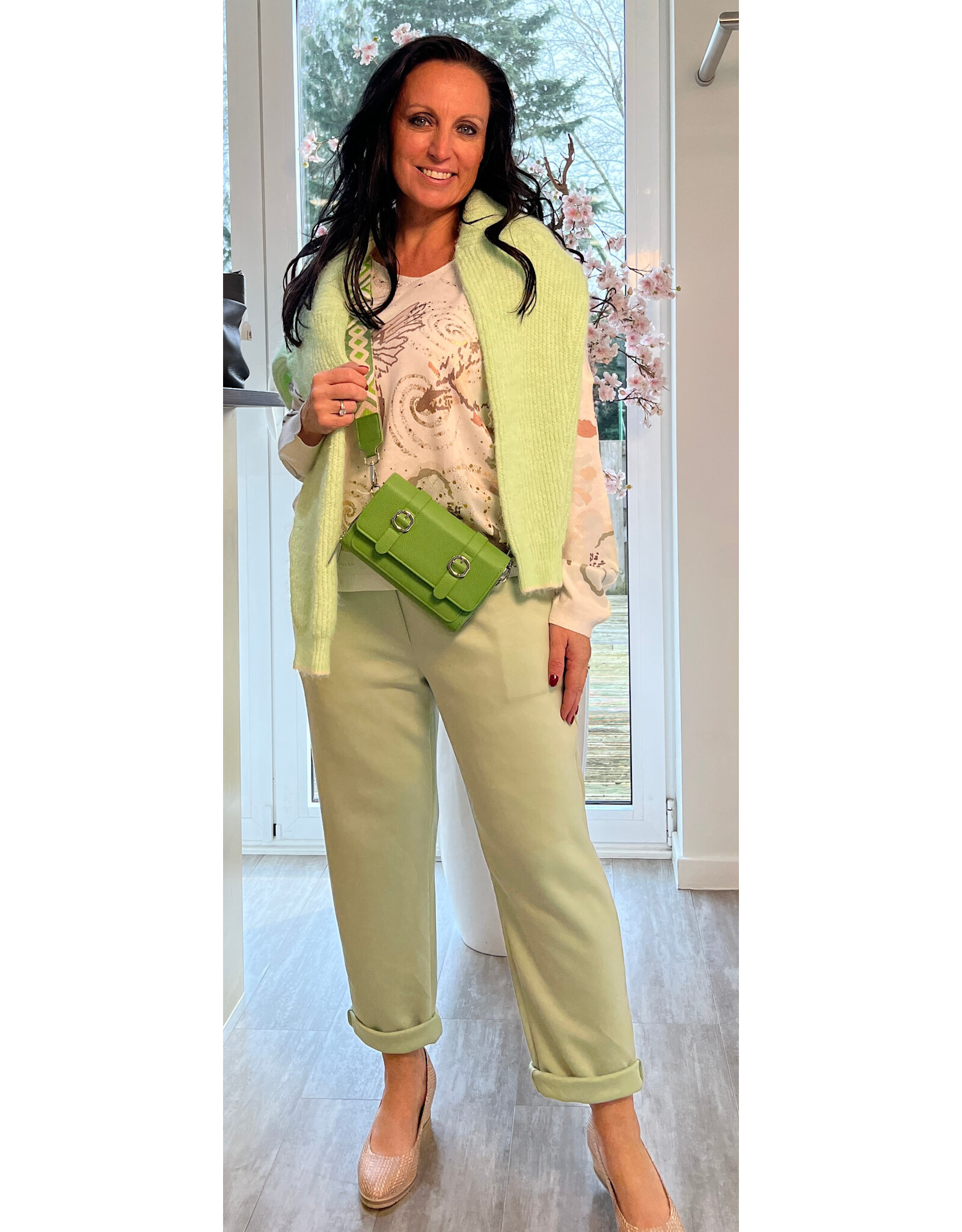 Italie Broek Yenthe groen