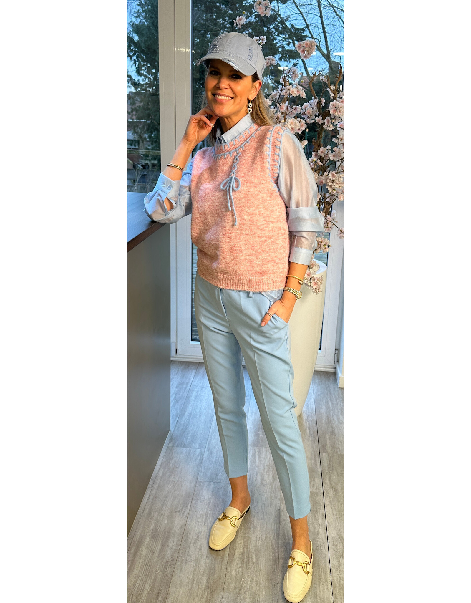 Italie Broek Nena light blue