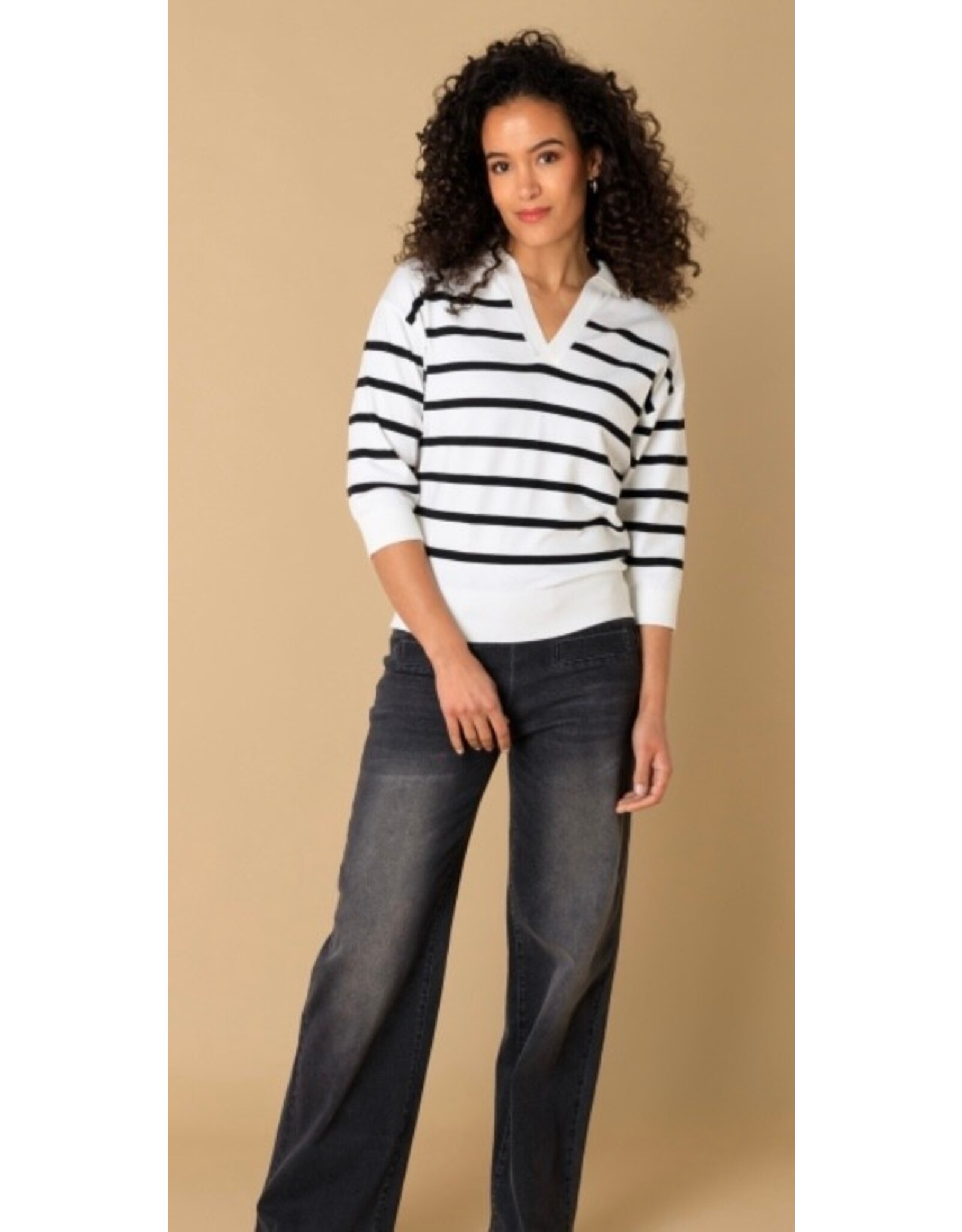 Ivy Beau Trui Pippine off white/black