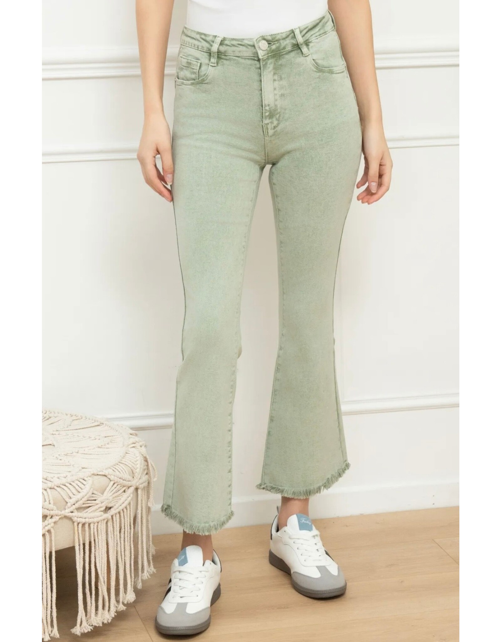 Brussel Broek flared light kaki
