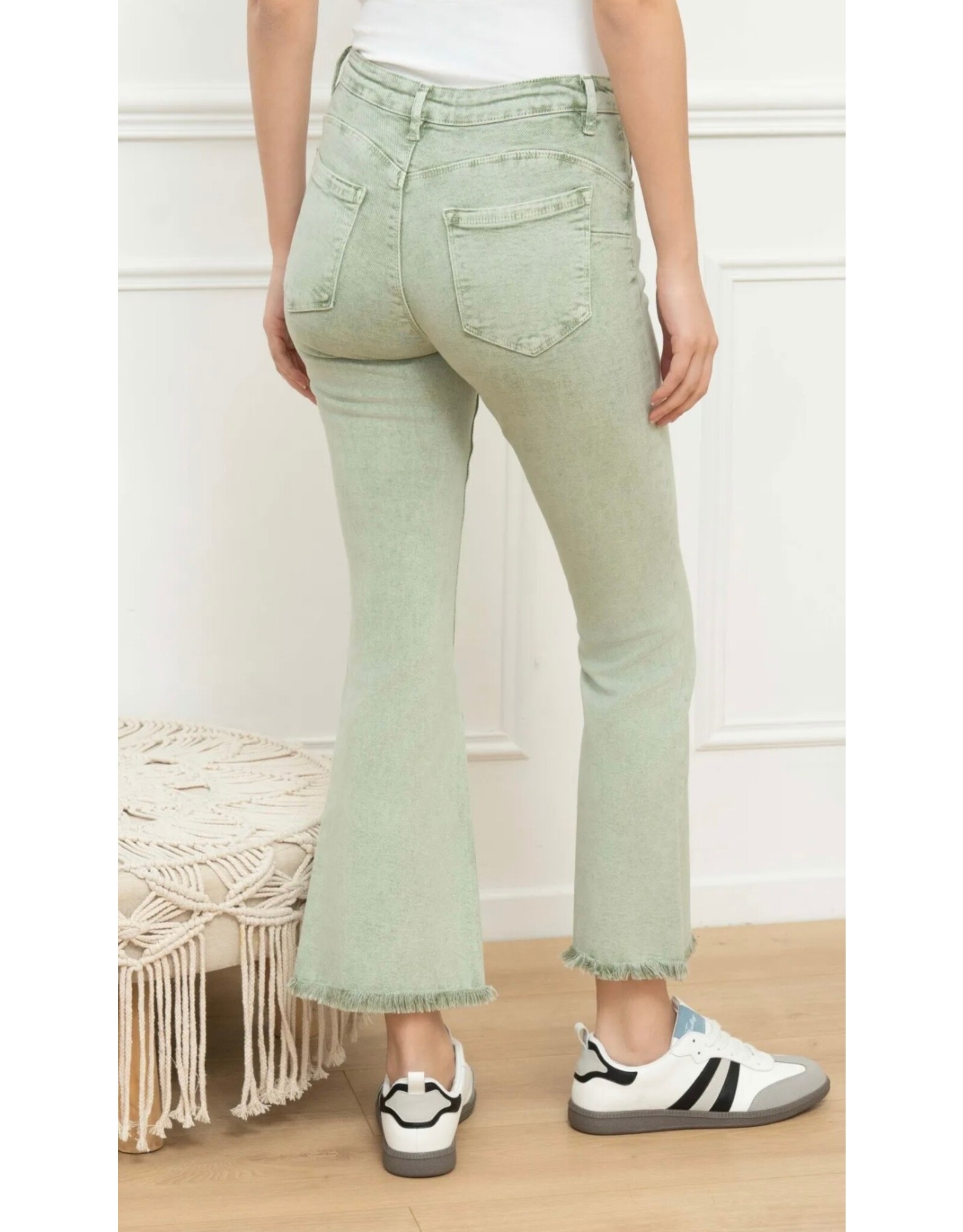 Brussel Broek flared light kaki
