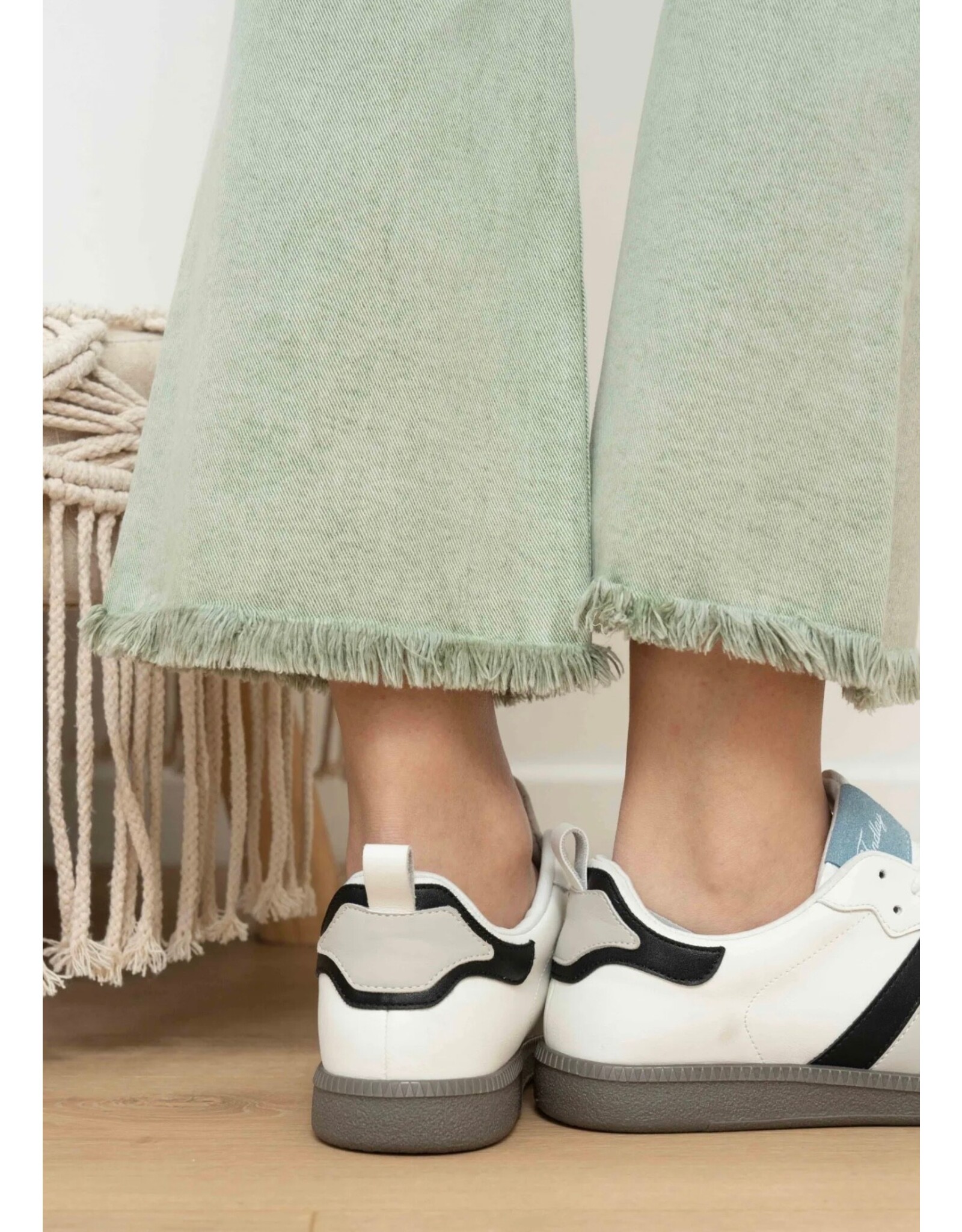 Brussel Broek flared light kaki