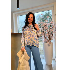 Italie Bloes flower blue/beige