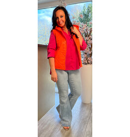 Brussel Bodywarmer oranje/fushia