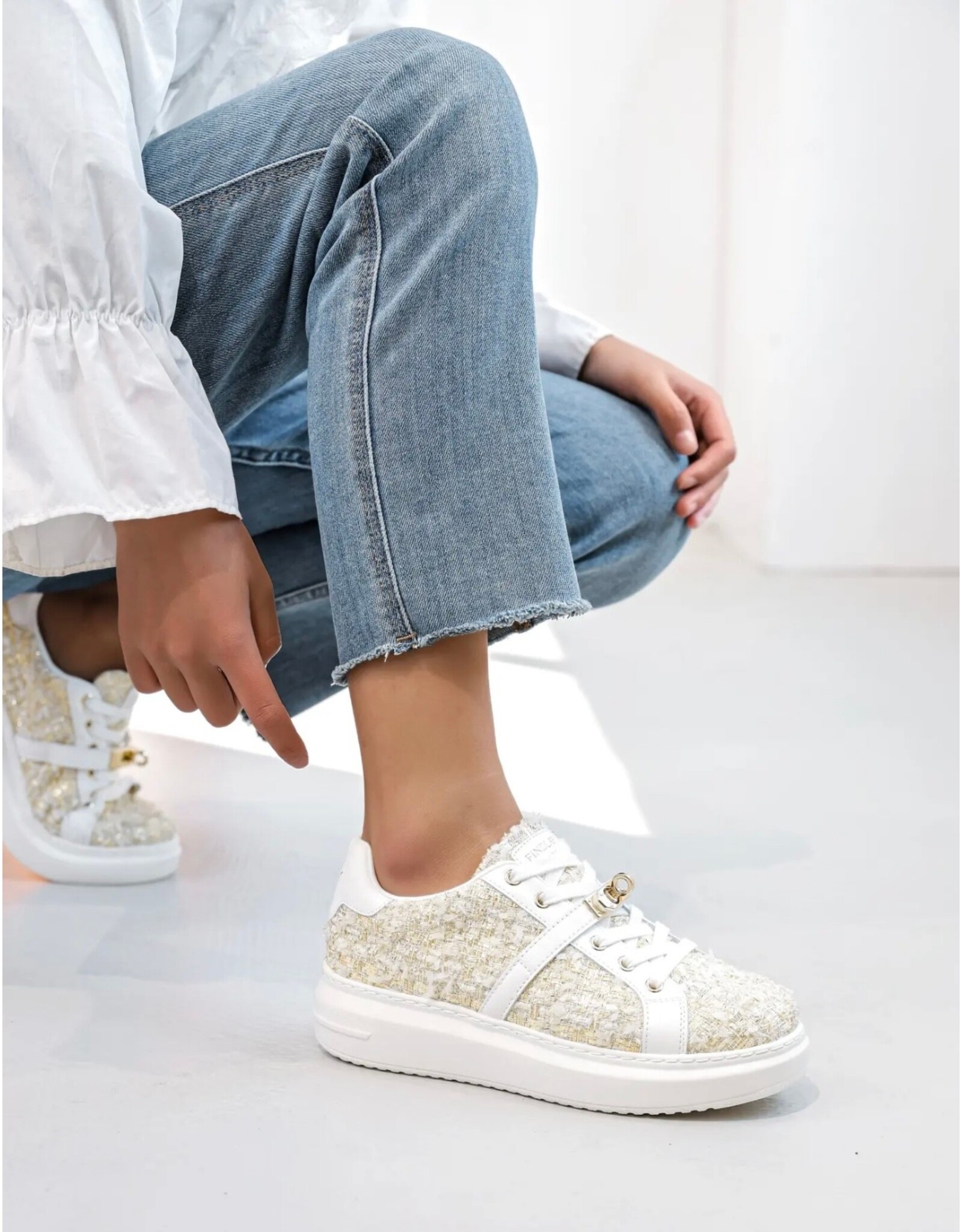 Parijs Sneaker goud/wit