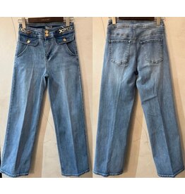 Parijs Jeansbroek rechte pijpen blauw