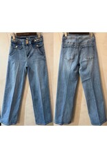 Parijs Jeansbroek rechte pijpen blauw