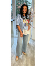 Italie Trui blauw print