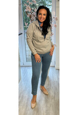 Brussel Sweater met kap grijs