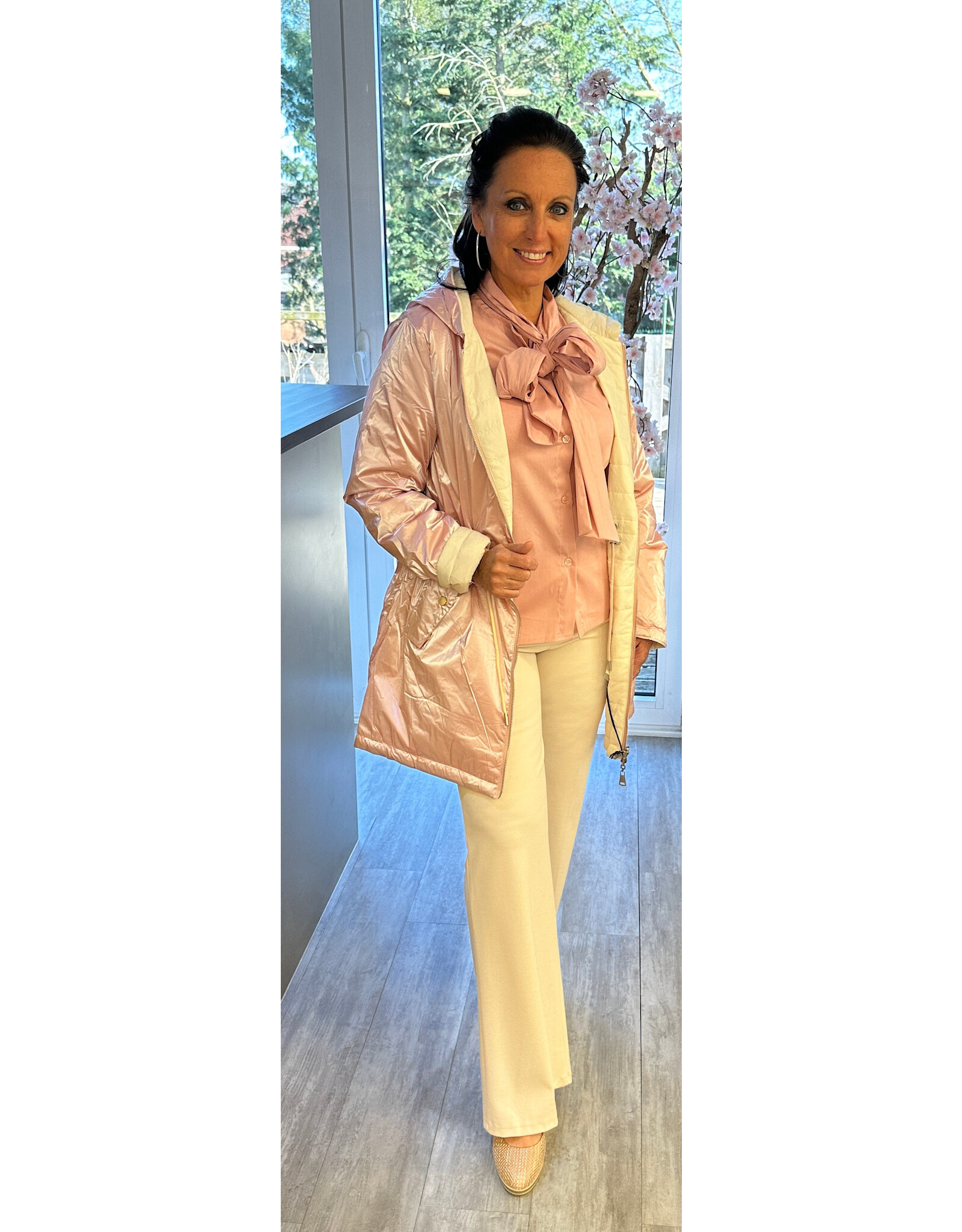 Italie Jas omkeerbaar roze