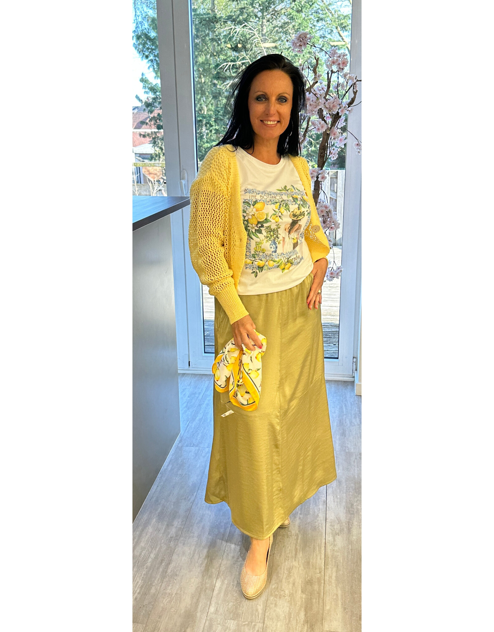 Italie Gilet gehaakt geel