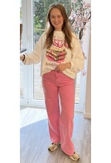 Broek roze wide leg