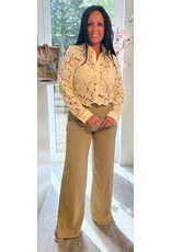 Italie Broek Jane groen met glitterdraad