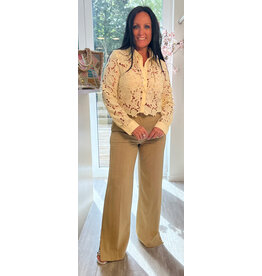 Italie Broek Jane groen met glitterdraad