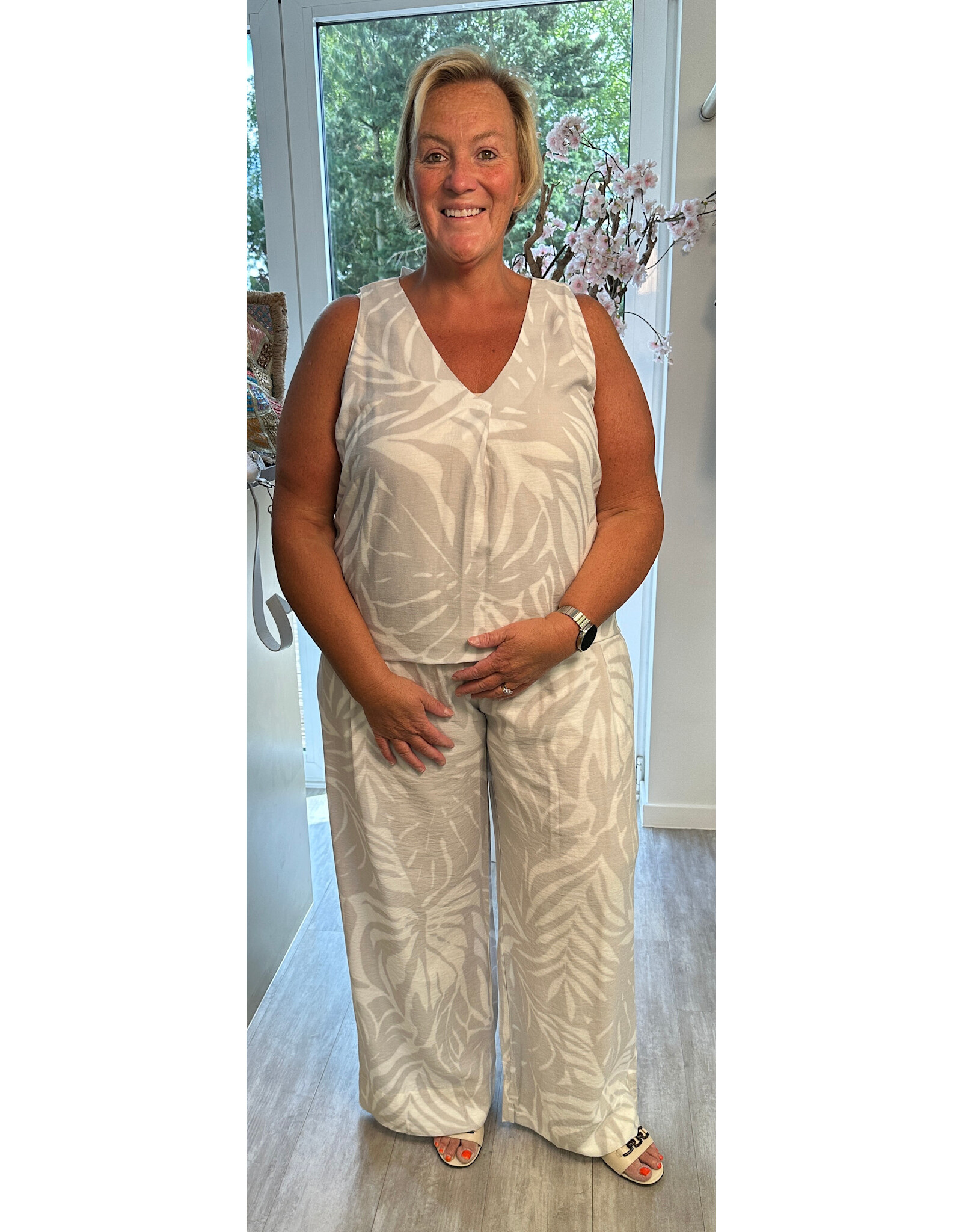 Yest Top Tina grey/White