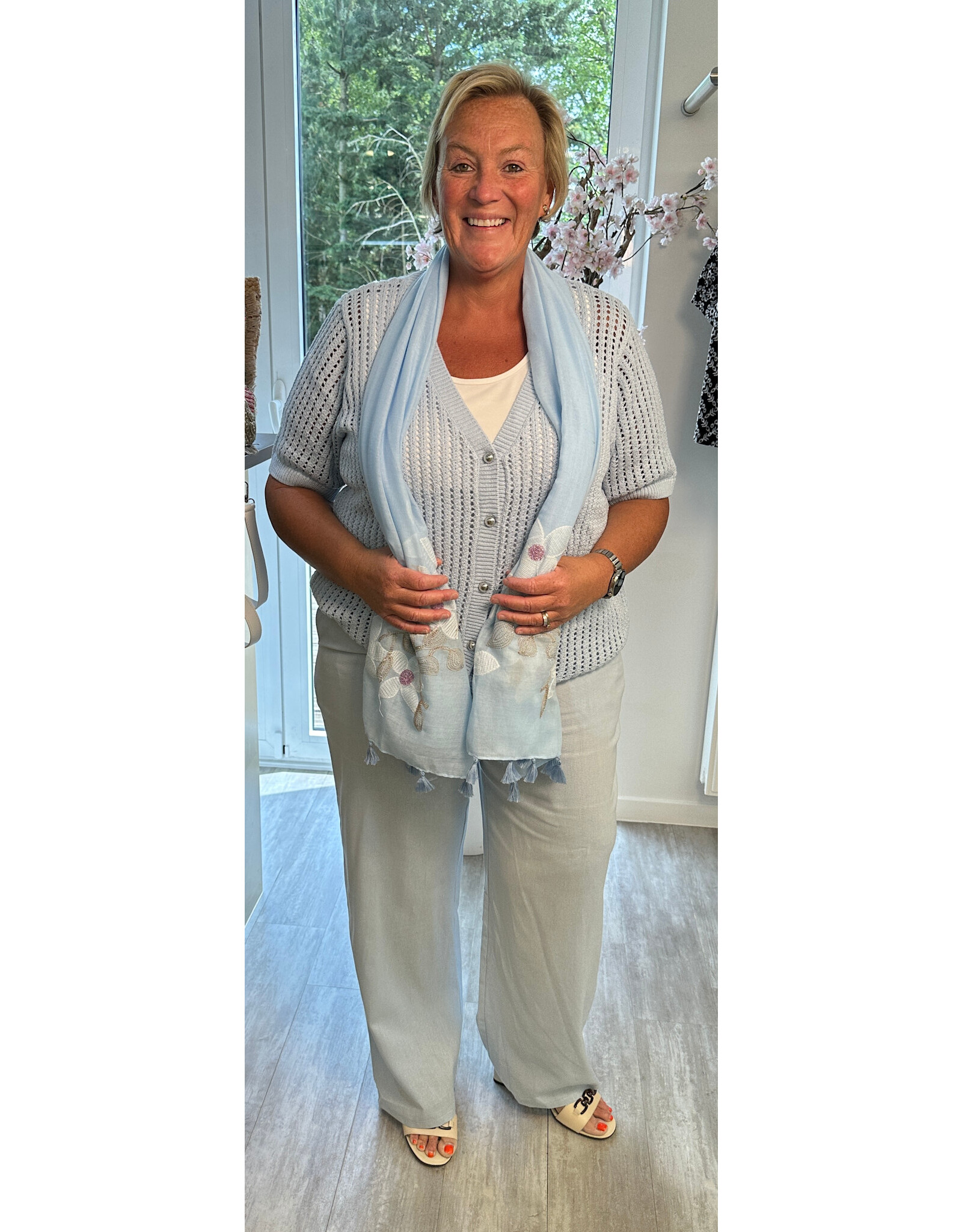 Kaffe Gilet Solara blue