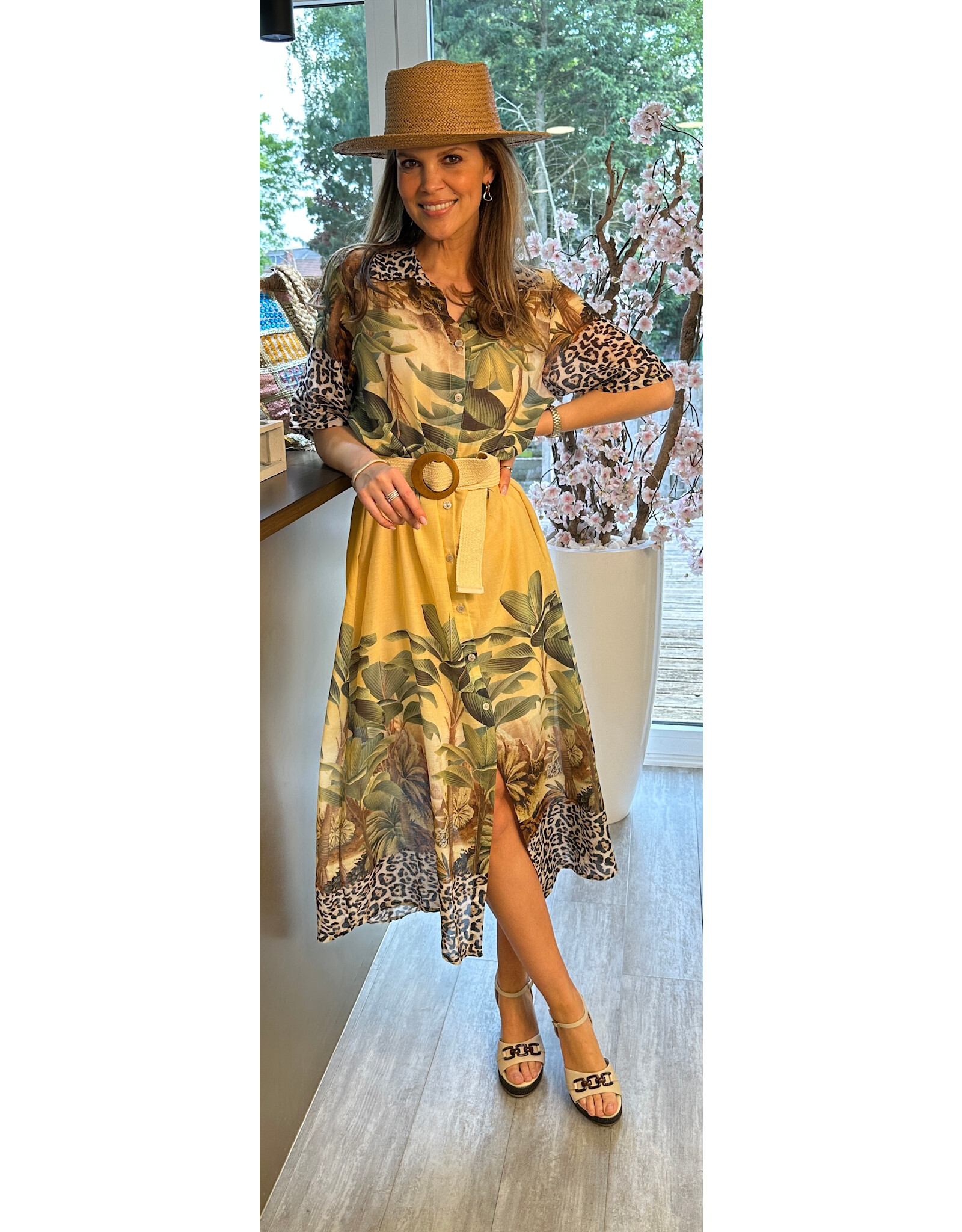 Italie Kleed Vinny yellow/tiger