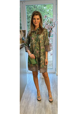 Italie Kleed Angie kaki multicolour