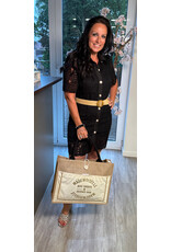 Italie Kleed Coco zwart broderie
