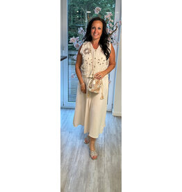 Italie Gilet gehaakt met bloem