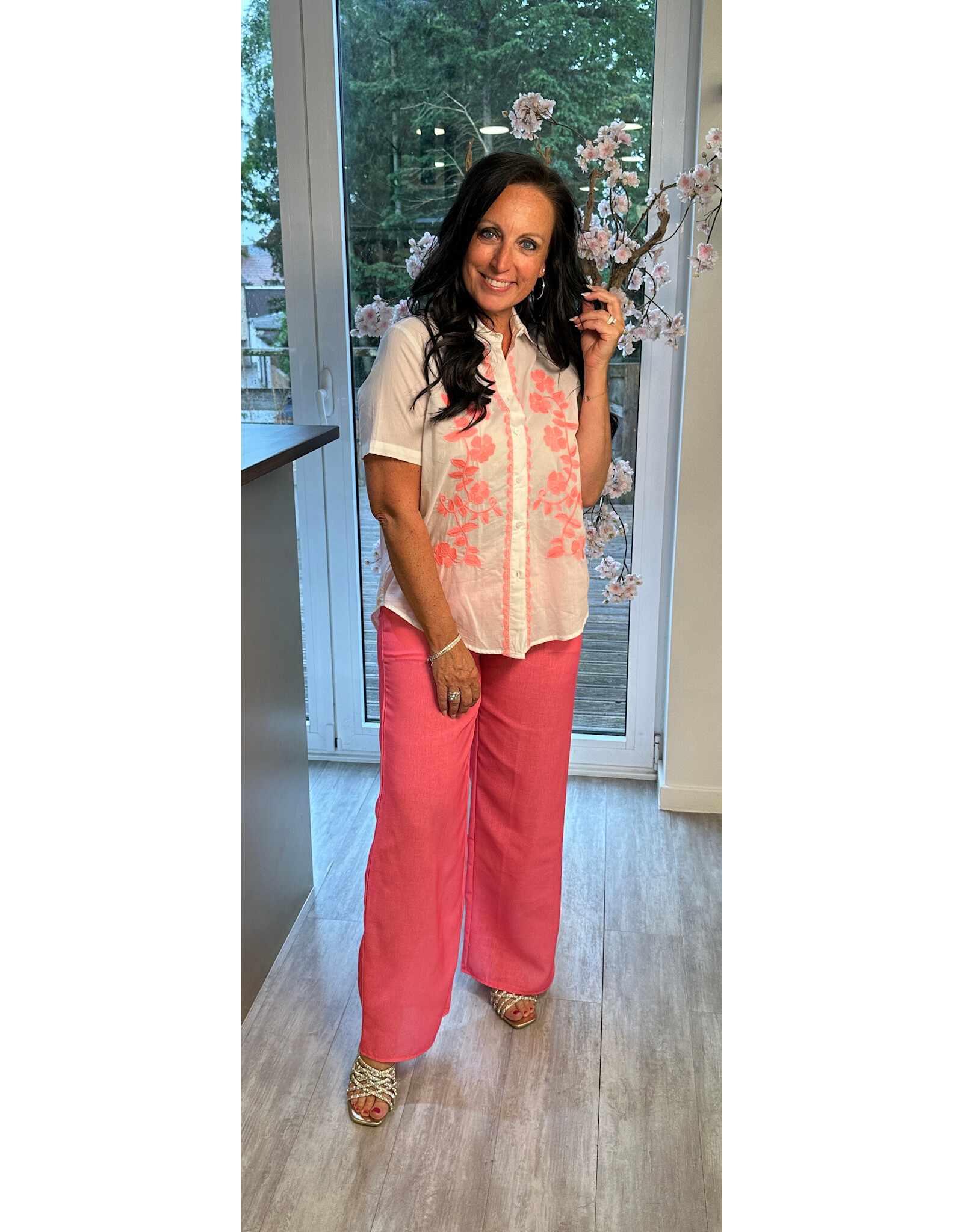 Brussel Broek feline fushia