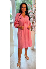 Cream Kleed Kamela Pink stripe