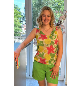 Brussel Short grasgroen met bijpassende riem