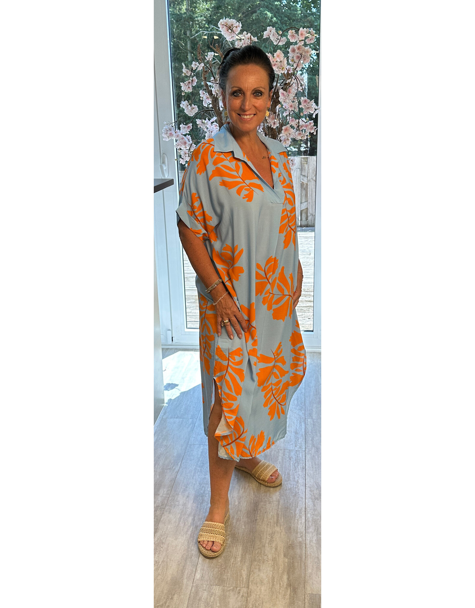 Italie Dress Coral sky