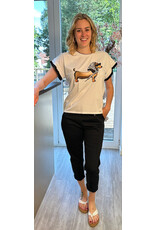 Brussel T shirt Rana zwart met hond