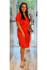Brussel Dress Orange Flame