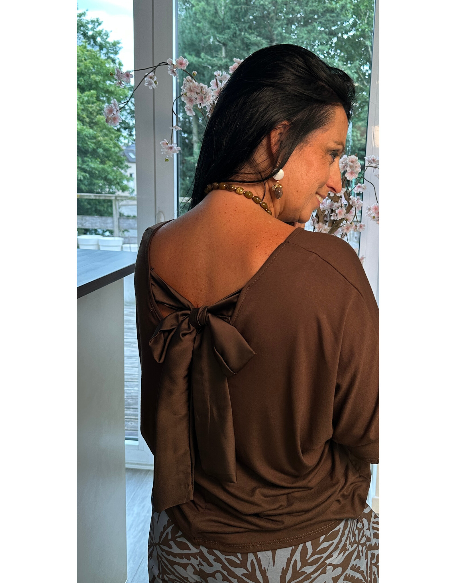 Brussel T-shirt leen bruin