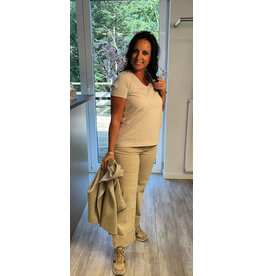 Cream T-shirt Firanka beige