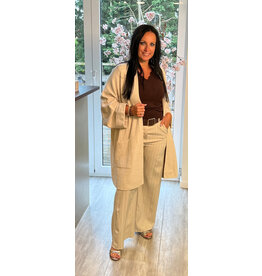 Brussel Gilet beige lang