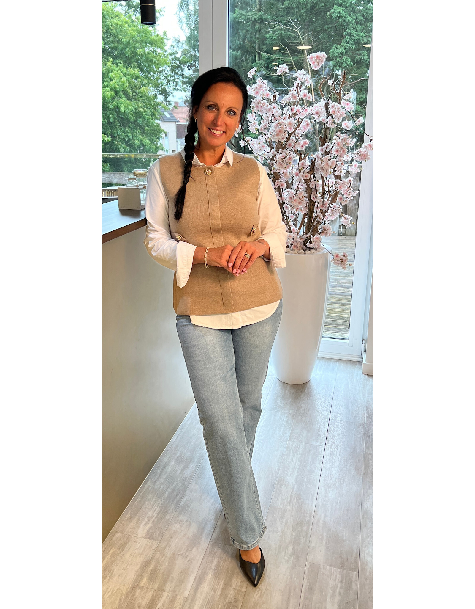 Parijs Gilet/debardeur beige