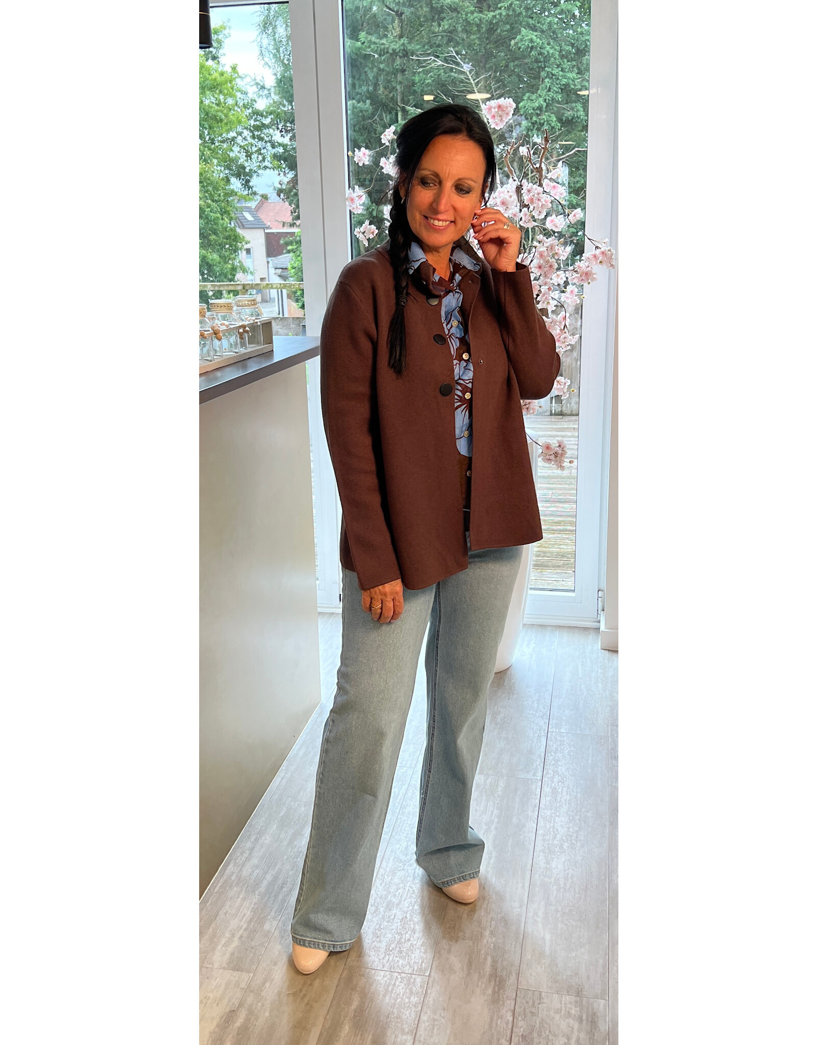 Brussel Gilet/Poncho mocha chic