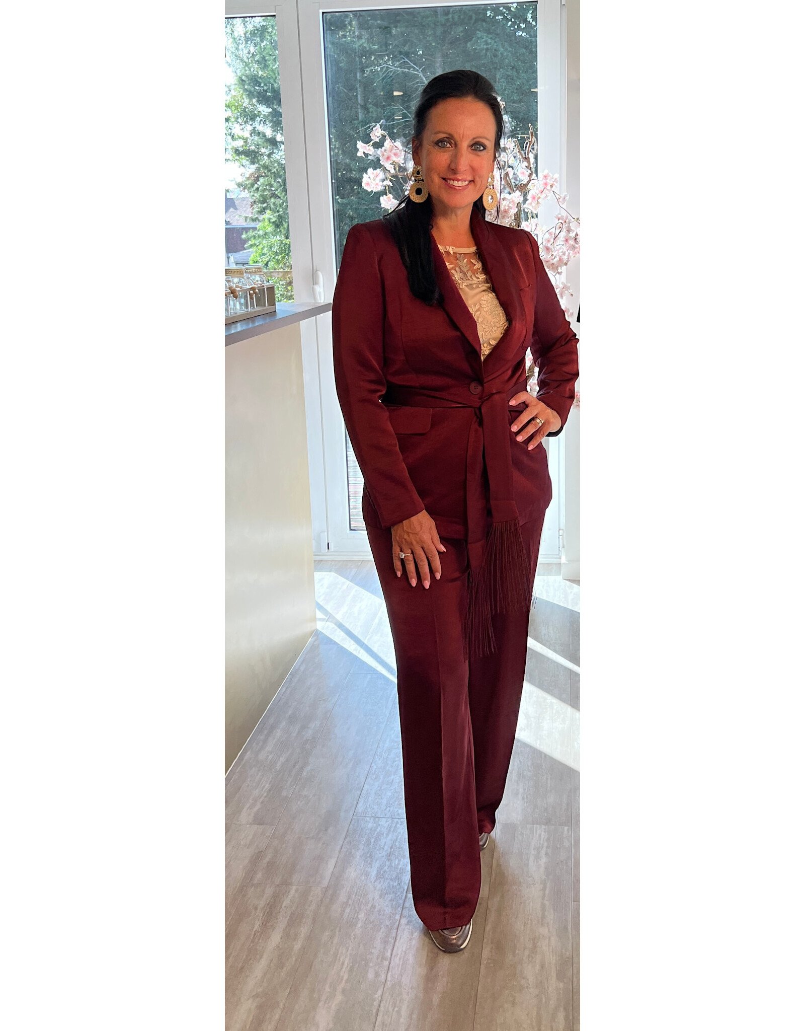 Parijs Broek joyce wijnrood