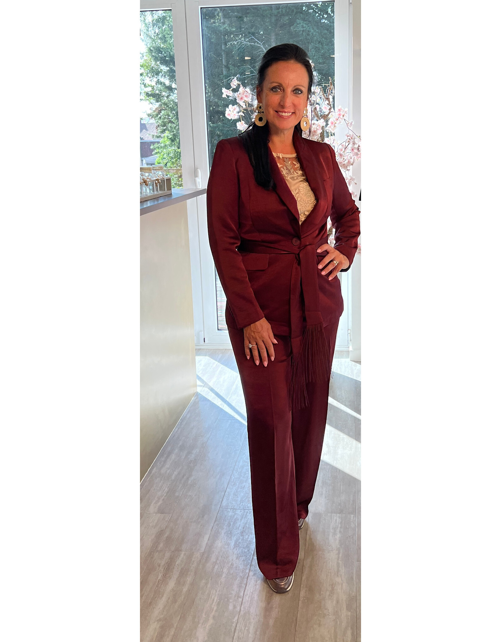 Parijs Broek joyce wijnrood