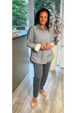 Kaffe Bloes melina blue melange streep