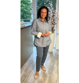 Kaffe Bloes melina blue melange streep