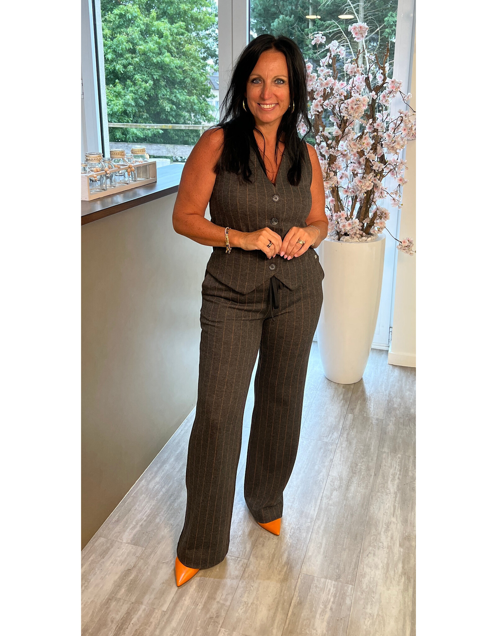 Ivy Beau Broek rovenna grey melange