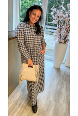 Kaffe Jurk elna black/grey geruit