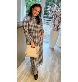 Kaffe Jurk elna black/grey geruit