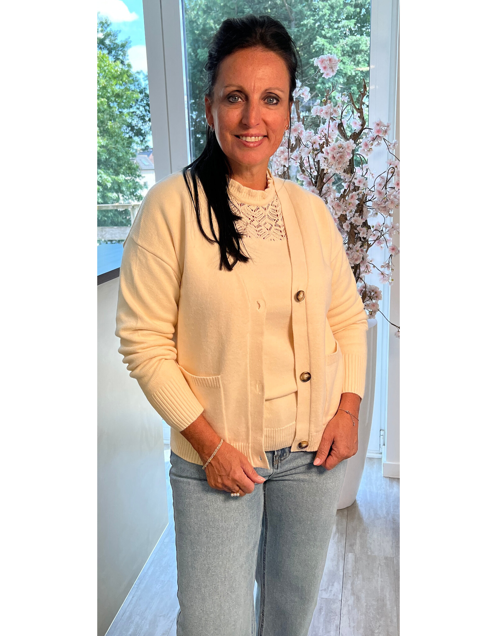 Ivy Beau Gilet Rebecca cream