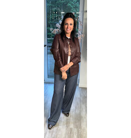 Yest Jas lederlook Celeste dark bordeaux
