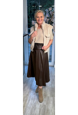 Brussel Rok lederlook bruin