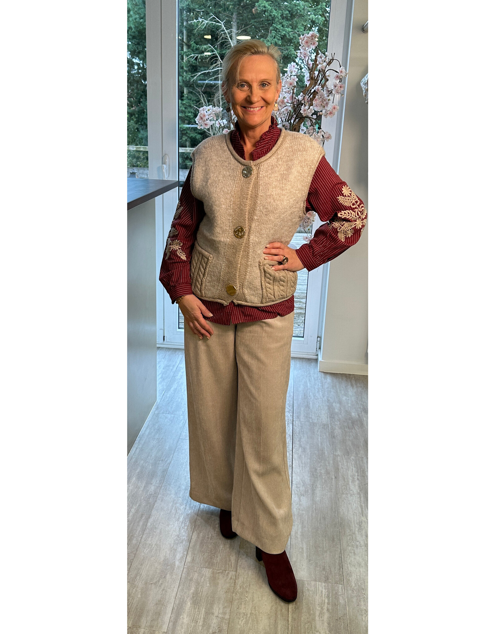 Parijs Gilet Taupe