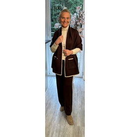 Parijs Gilet/Poncho bruin