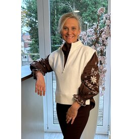 Cream Gilet Anne wit