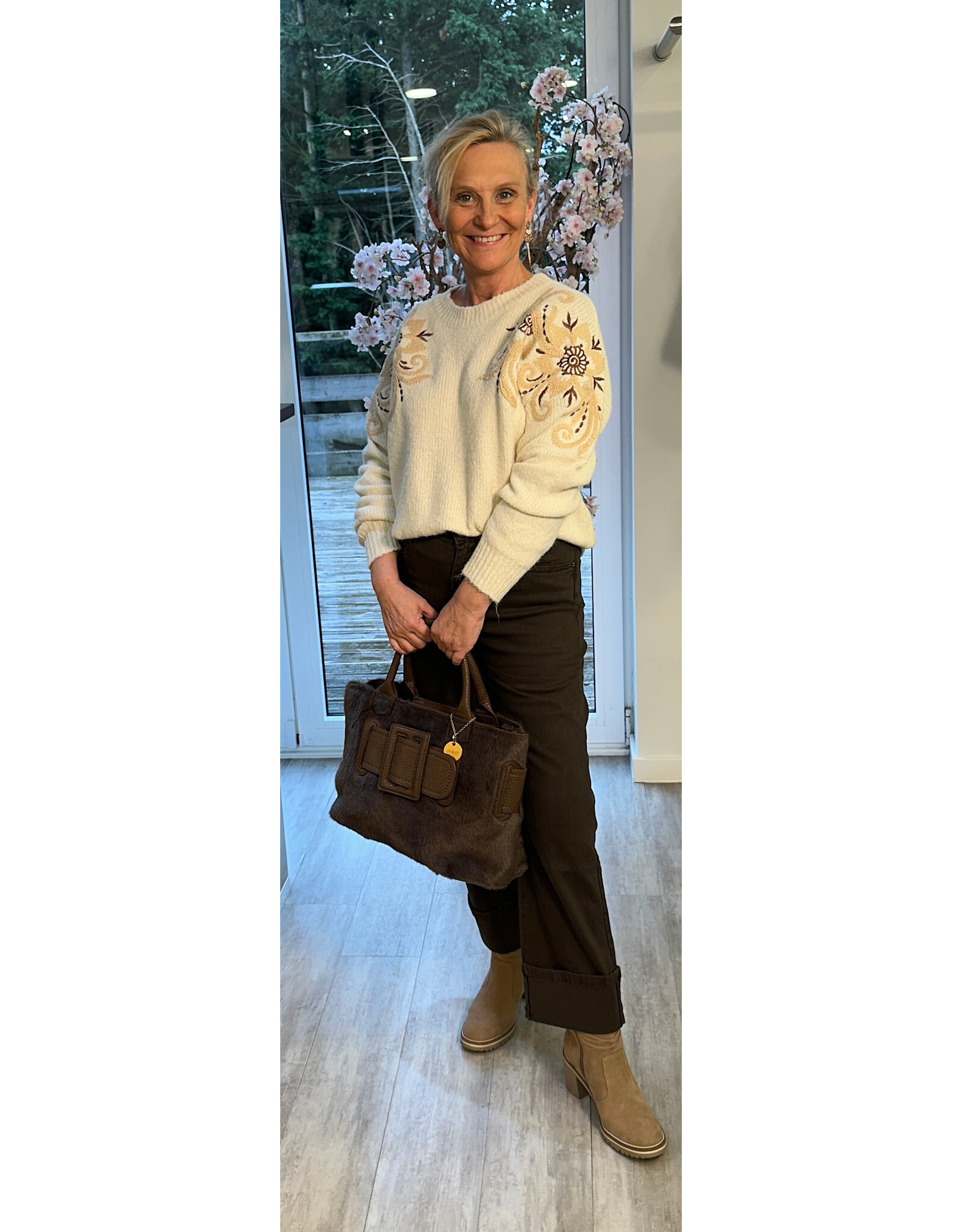 Parijs Trui Floral Elegance