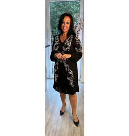 Cream Jurk vivina black